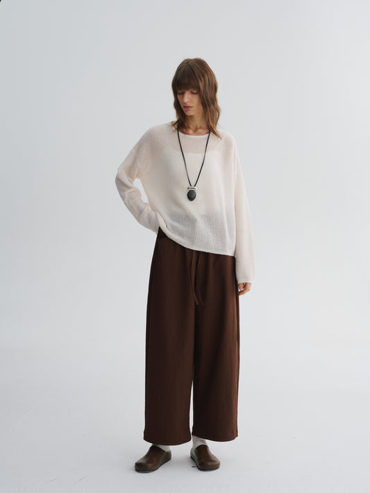 Ribbed Wool-Lyocell Relaxed Knit