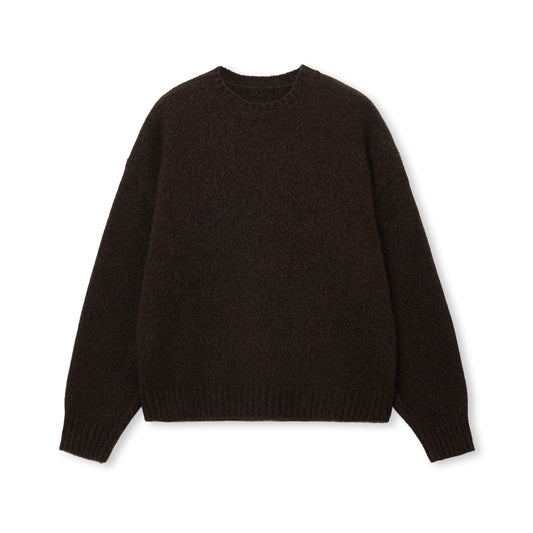 Brushed Wool-Blend Crewneck Sweater