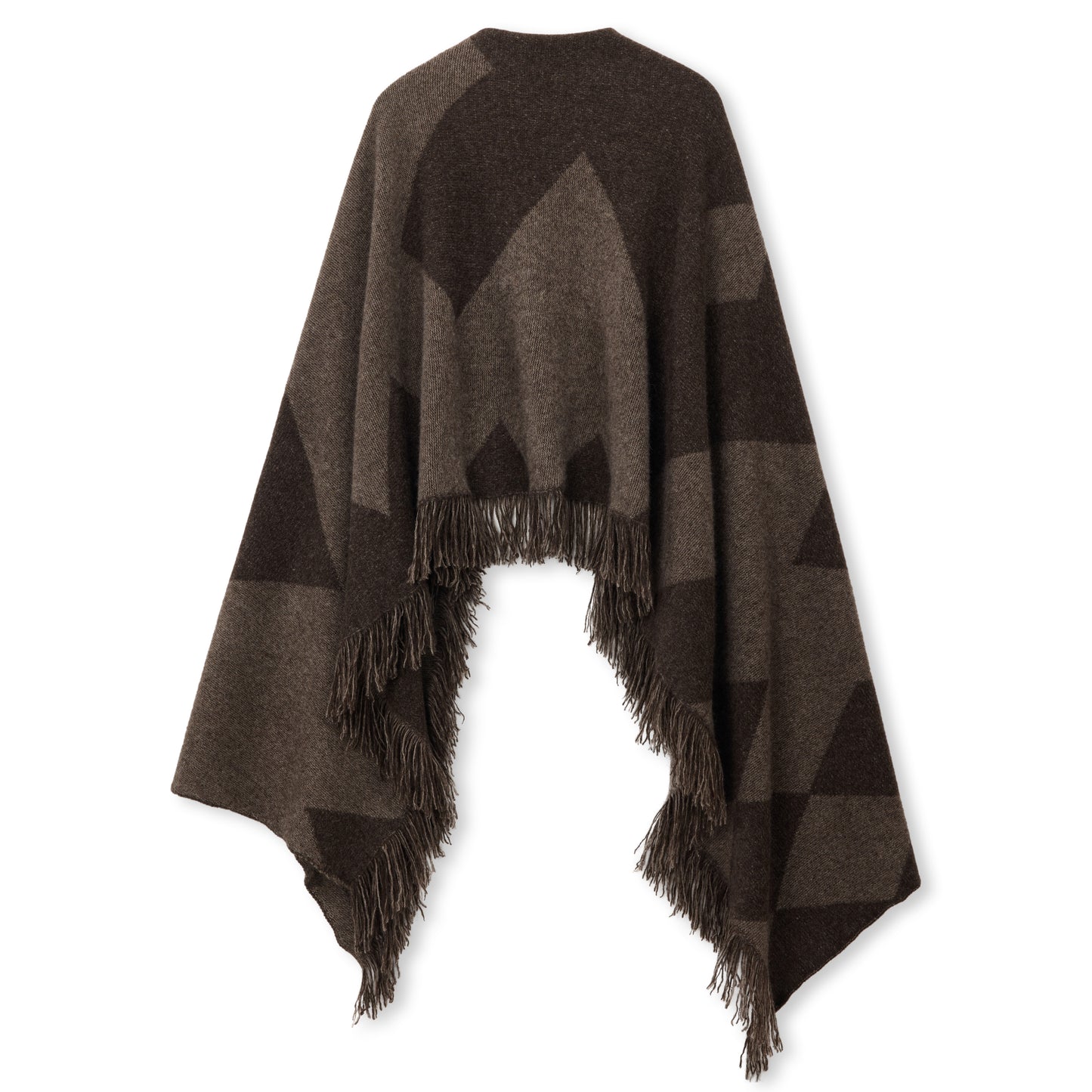 Geometric Yak Wool Cape Wrap