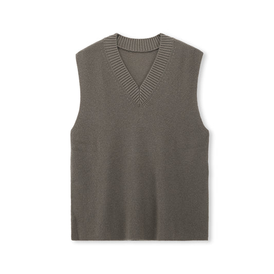 Merino Wool V-Neck Sweater Vest