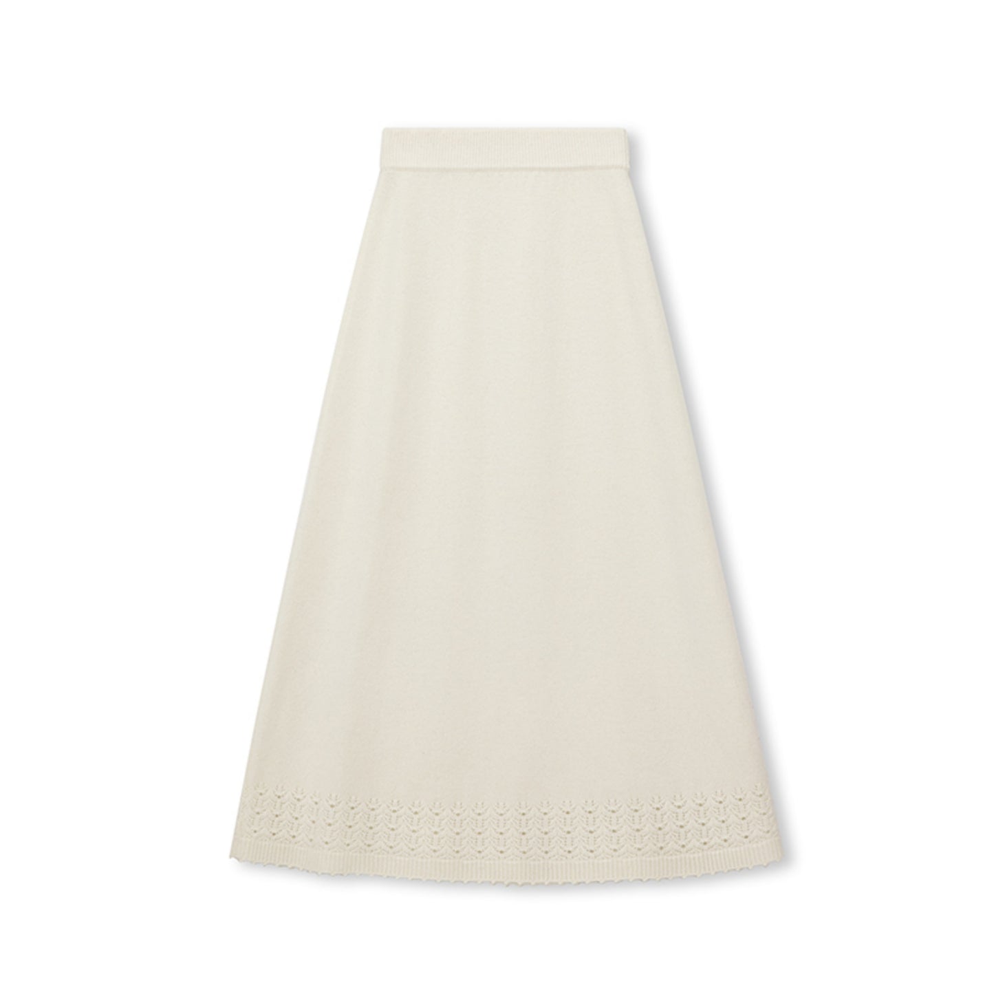 Halo Wool Crochet A-Line Skirt