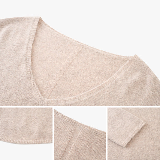 Brushed Wool-Blend V-Neck Sweater