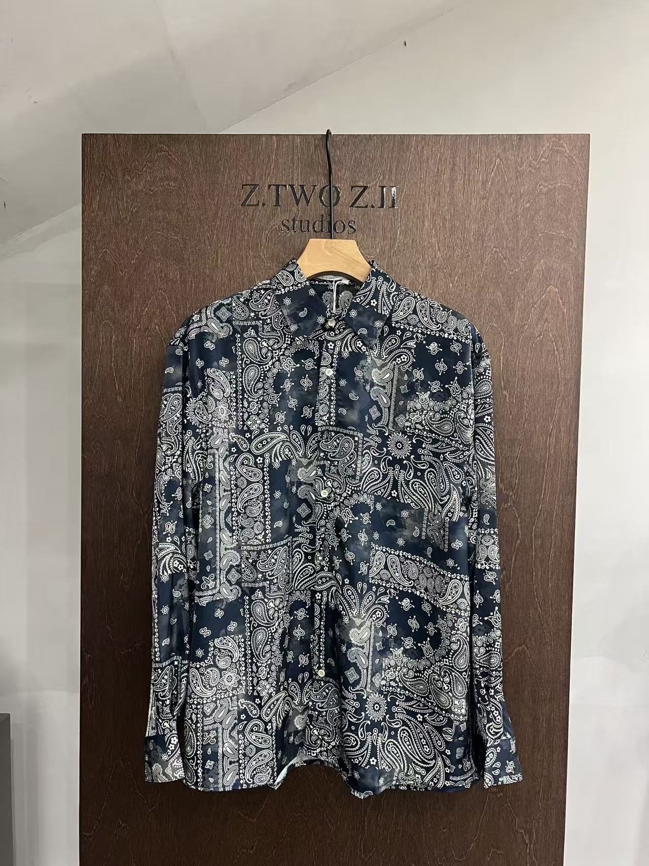 Paisley Patchwork Long-Sleeve Shirt