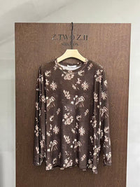 Washed Botanical Relaxed Long-Sleeve Tee