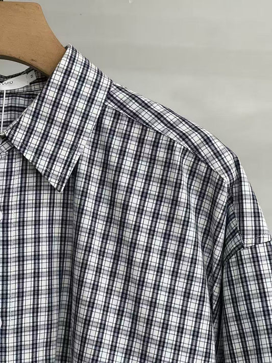 Monochrome Check Relaxed Shirt