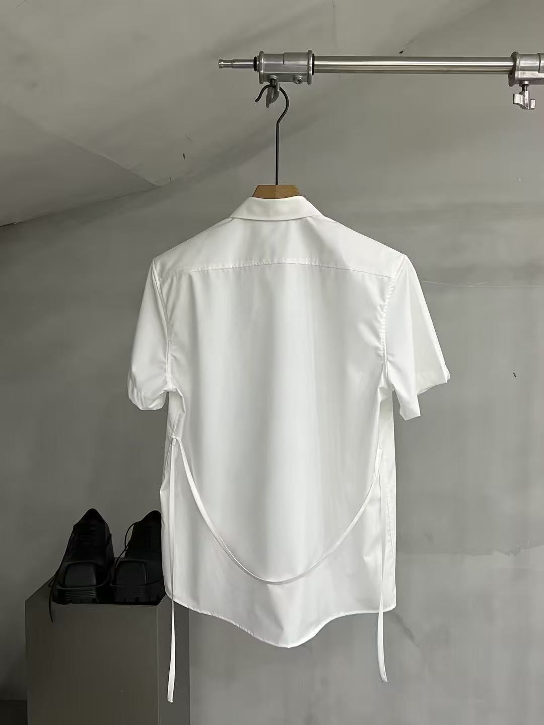 Relaxed Short-Sleeve Button-Up Shirt
