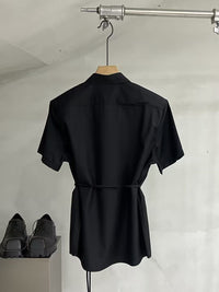 Relaxed Short-Sleeve Button-Up Shirt