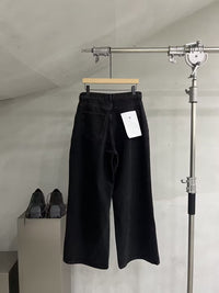 Dark-Wash Relaxed Wide-Leg Jeans