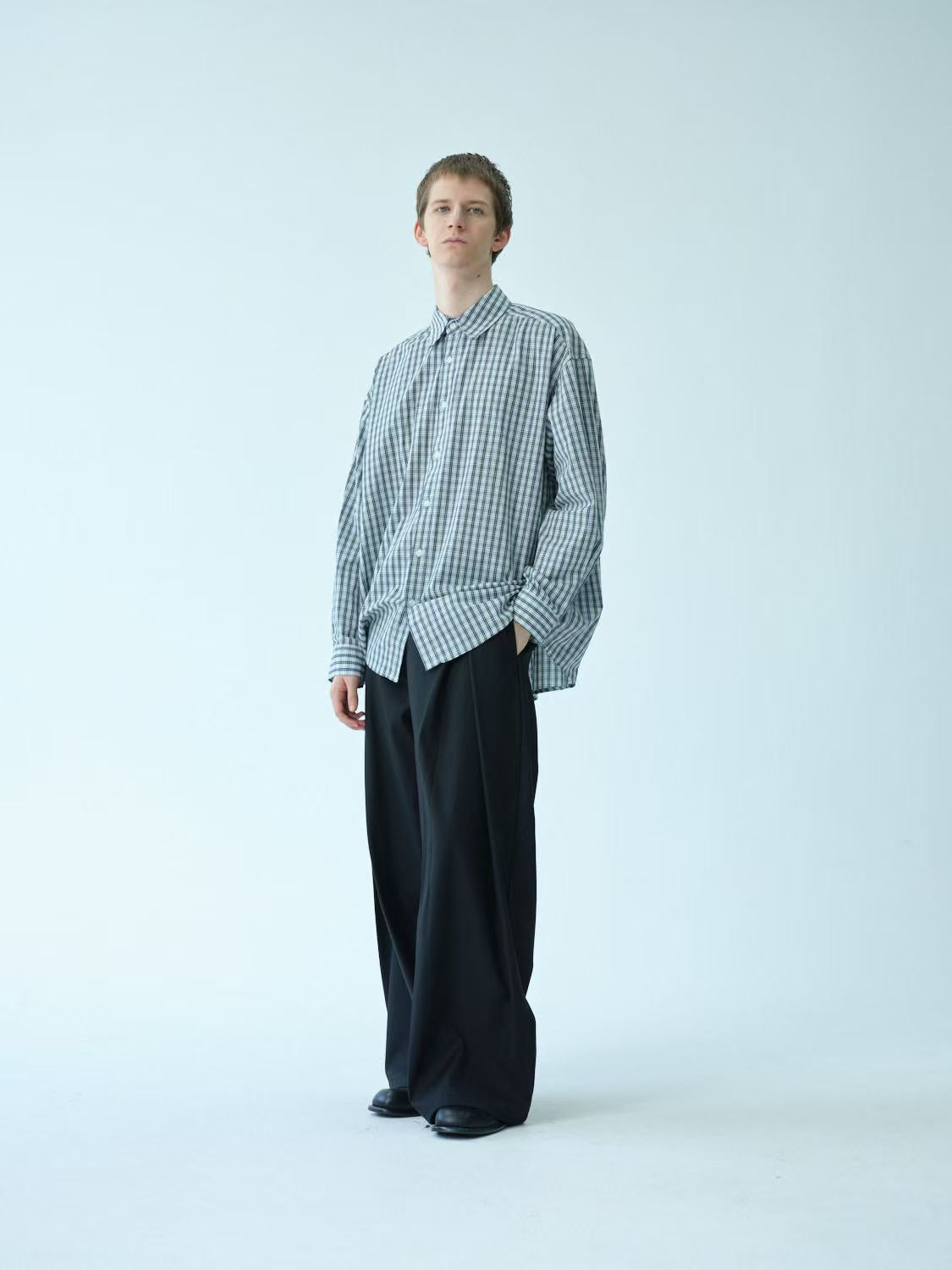 Monochrome Check Relaxed Shirt