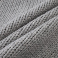 Scarf-Trim Wool Button Cardigan