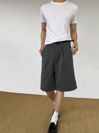 Tailored Pleated Bermuda Shorts