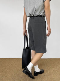 Tailored Pleated Bermuda Shorts