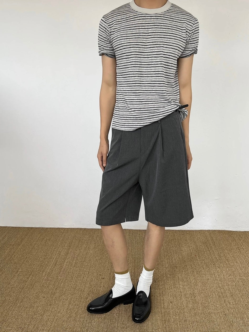 Tailored Pleated Bermuda Shorts