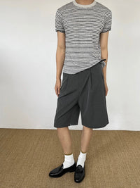 Tailored Pleated Bermuda Shorts