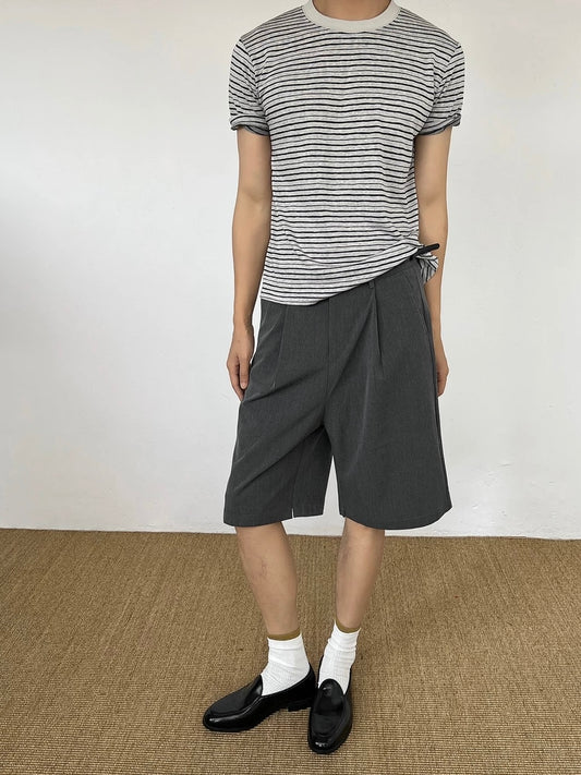 Tailored Pleated Bermuda Shorts