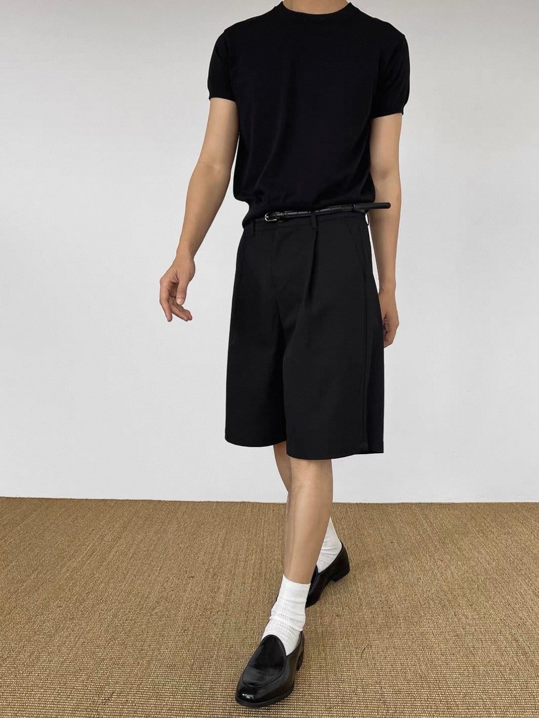 Tailored Pleated Bermuda Shorts