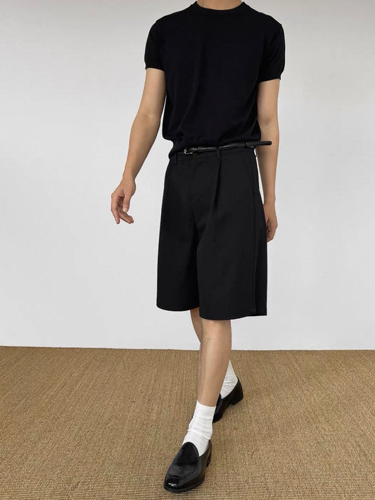 Tailored Pleated Bermuda Shorts