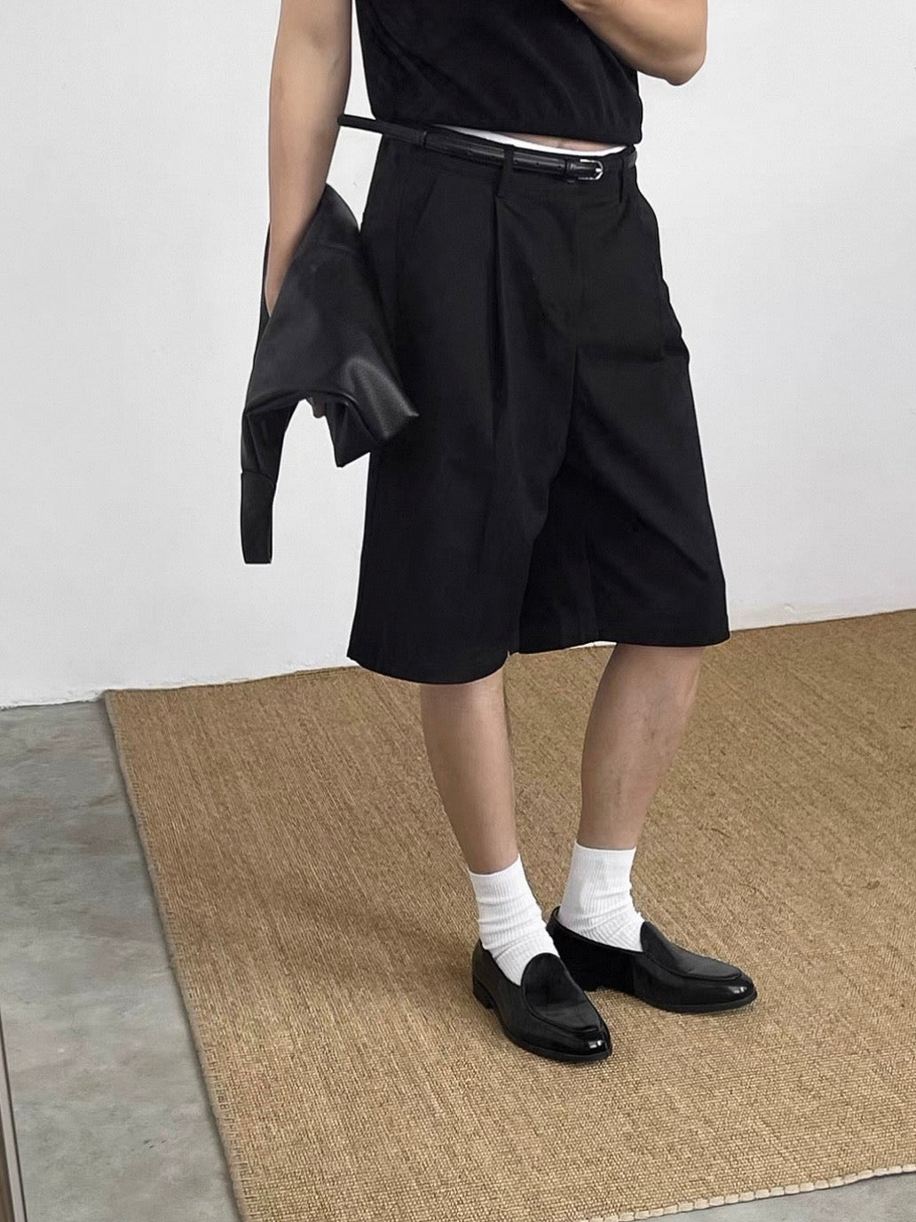 Tailored Pleated Bermuda Shorts