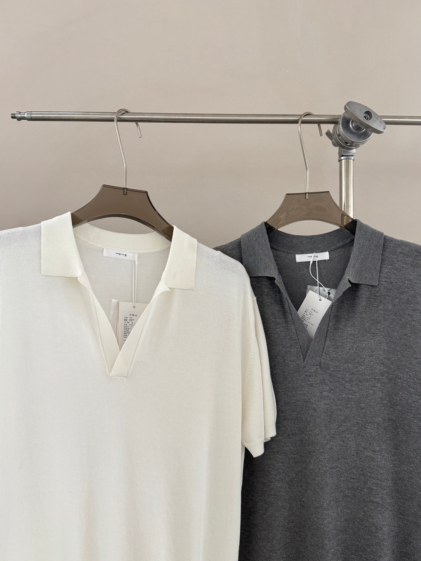 Relaxed Open-Collar Knit Polo