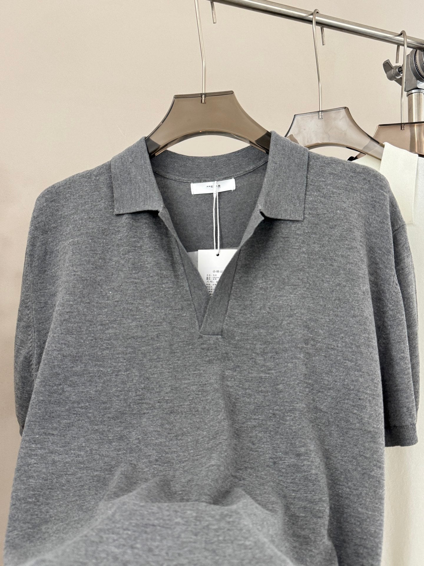 Relaxed Open-Collar Knit Polo