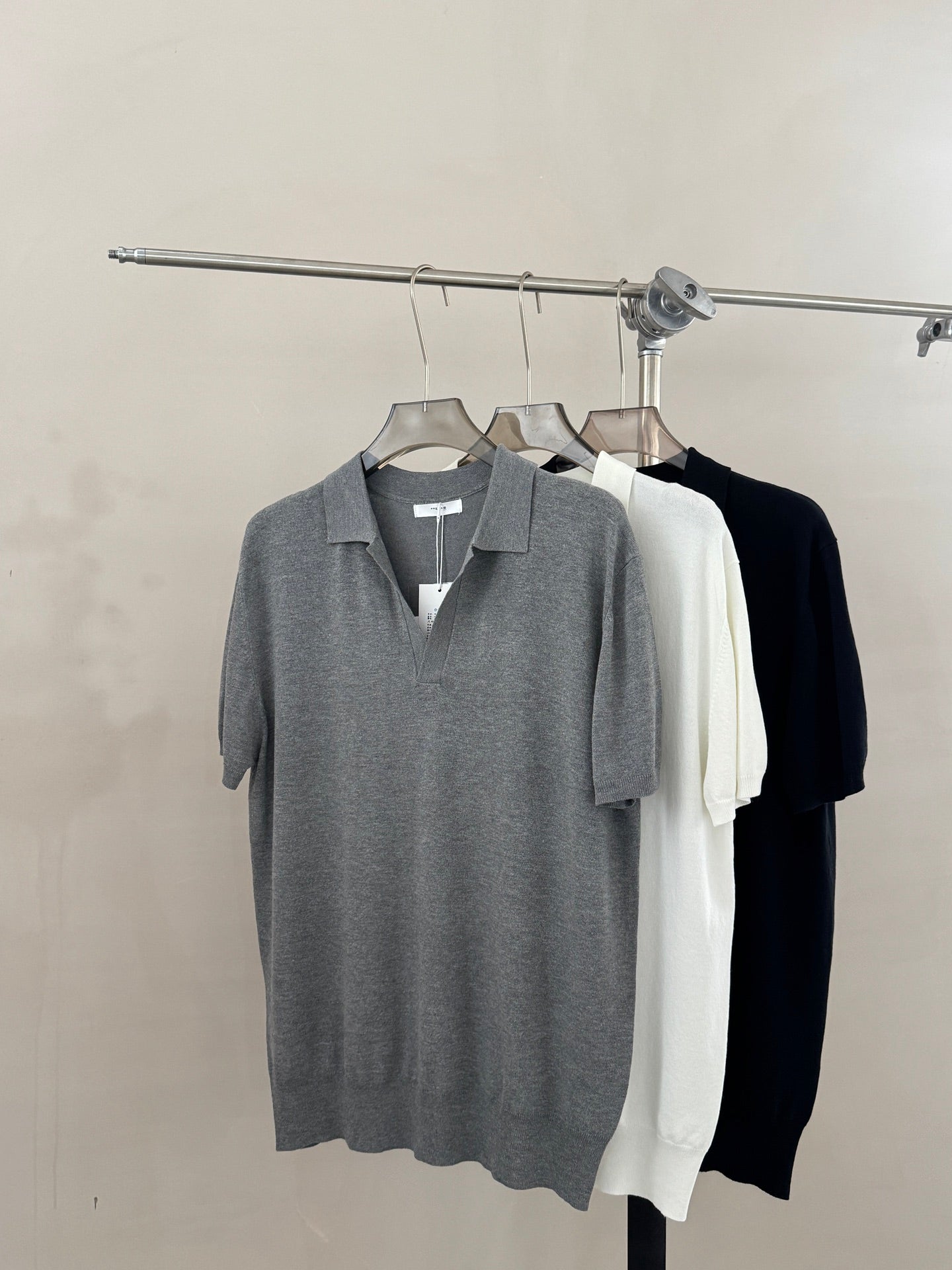 Relaxed Open-Collar Knit Polo
