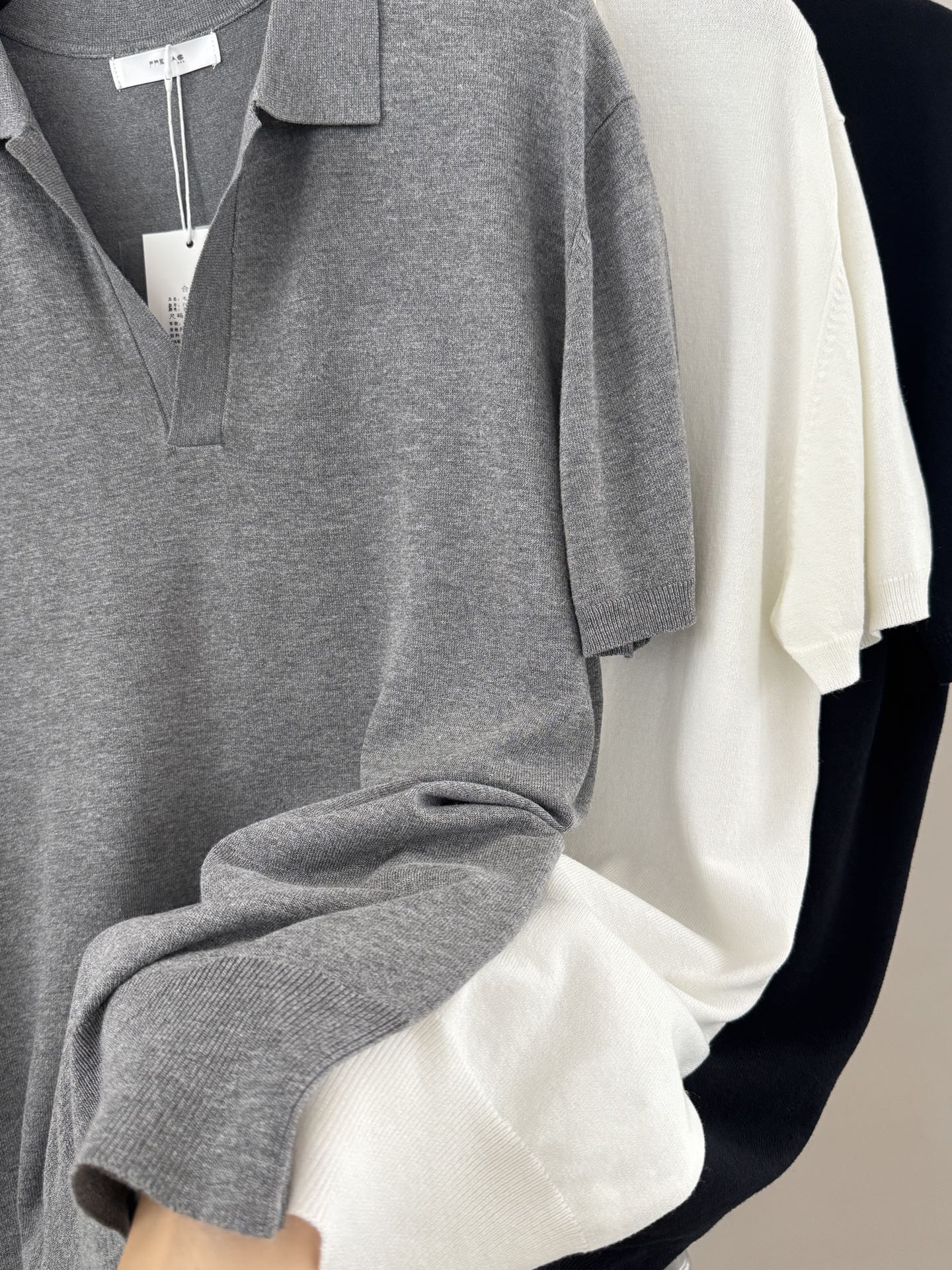Relaxed Open-Collar Knit Polo
