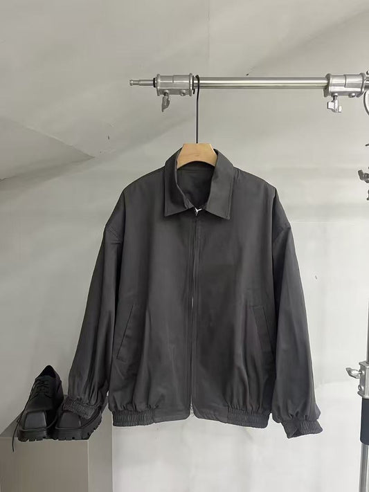 Dropped-Shoulder Zip-Up Utility Jacket