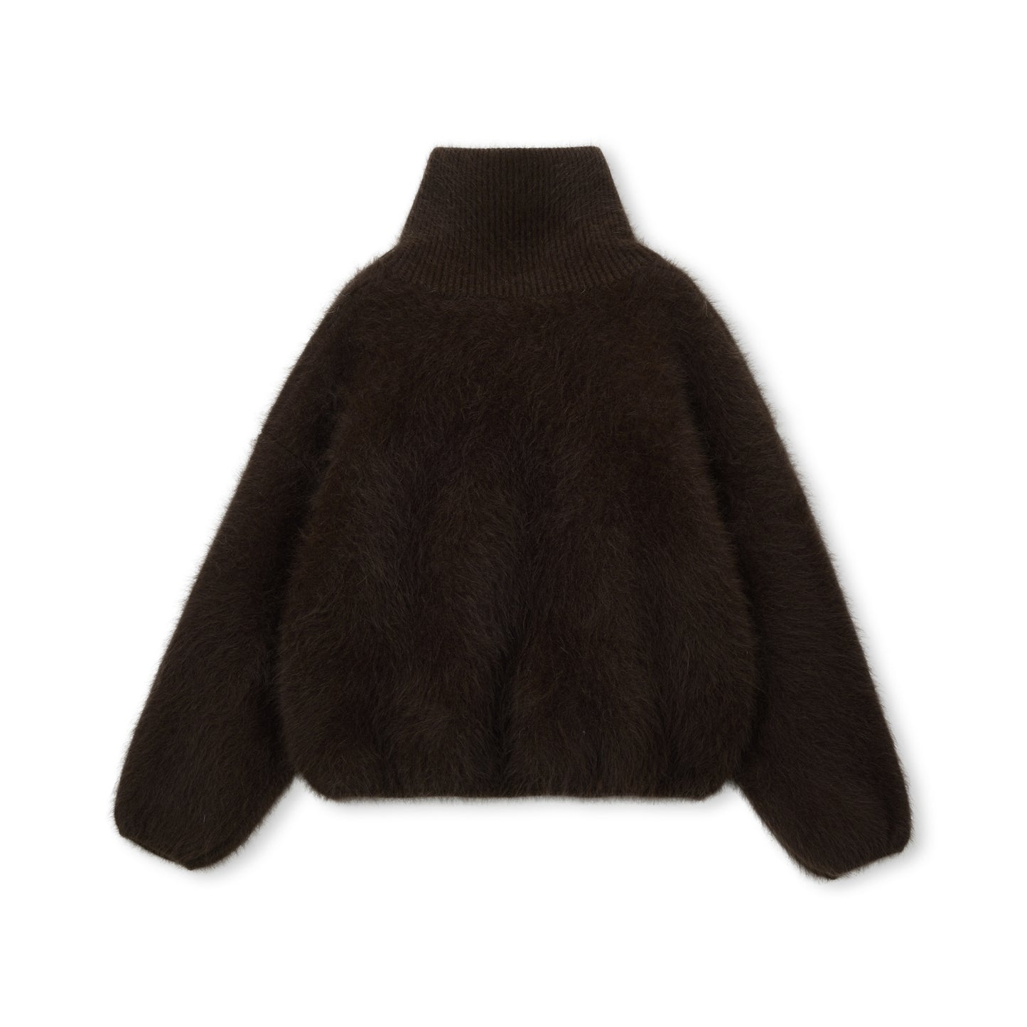 Brushed Specialty-Fiber Blend Zip-Up Knit Jacket