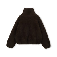 Brushed Specialty-Fiber Blend Zip-Up Knit Jacket