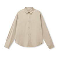 Plant-Fiber Blend Relaxed Long-Sleeve Shirt