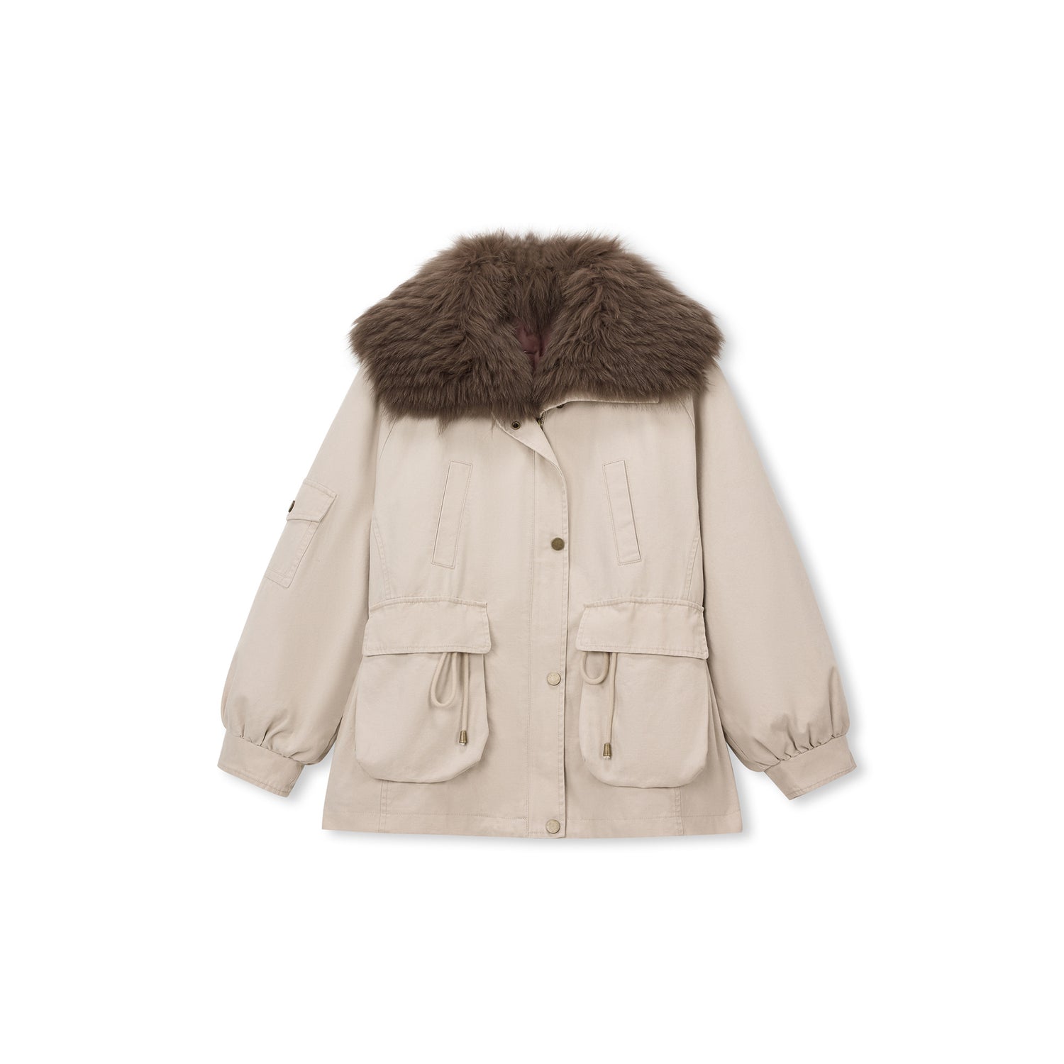 Minimal Fur-Trim Down Parka