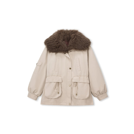 Minimal Fur-Trim Down Parka