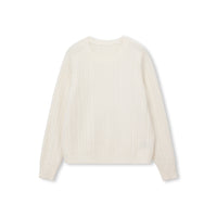 Cable-Knit Wool-Blend Crewneck Sweater