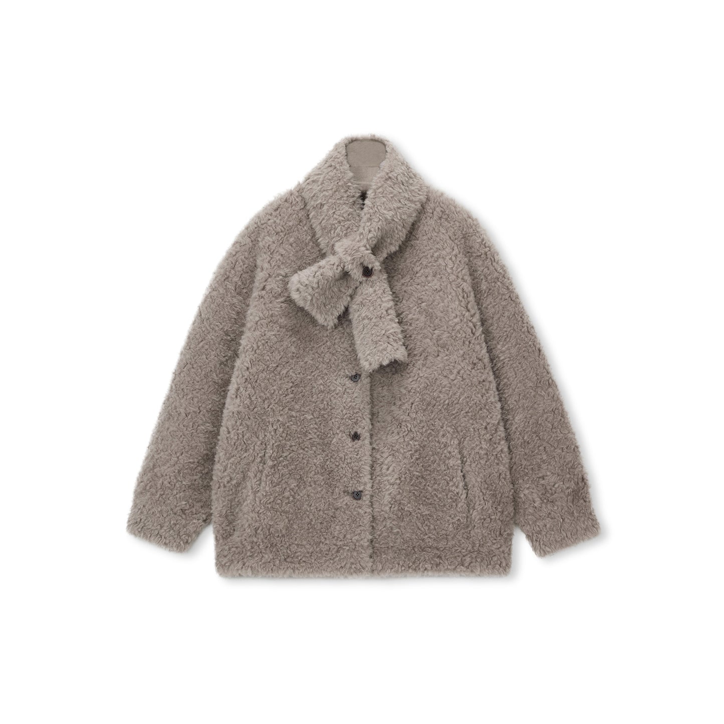 Teddy-Texture Wool Jacket