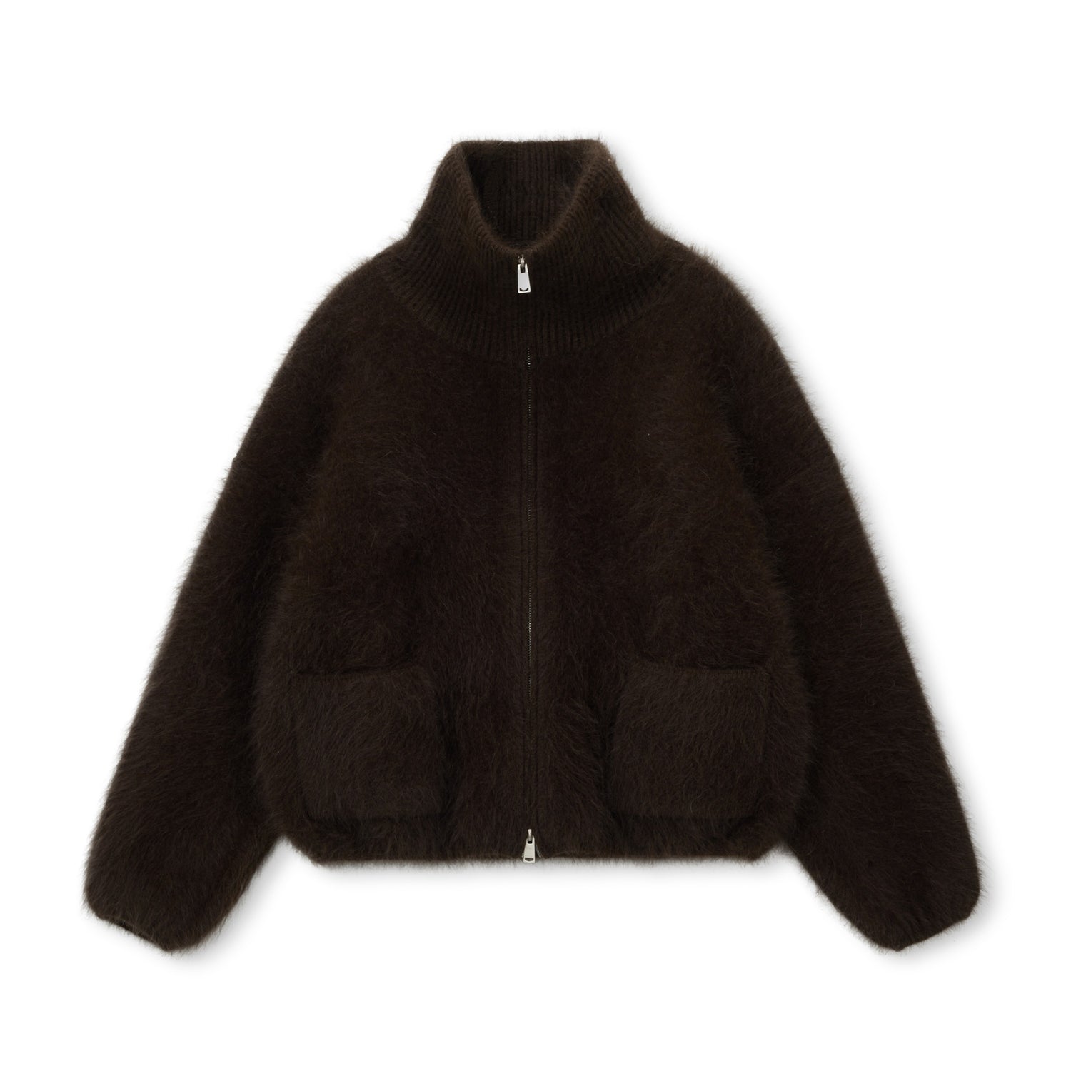 Hush Rabbit-Wool Zip Jacket