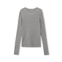 Cashmere-Silk Fine-Gauge Long Sleeve