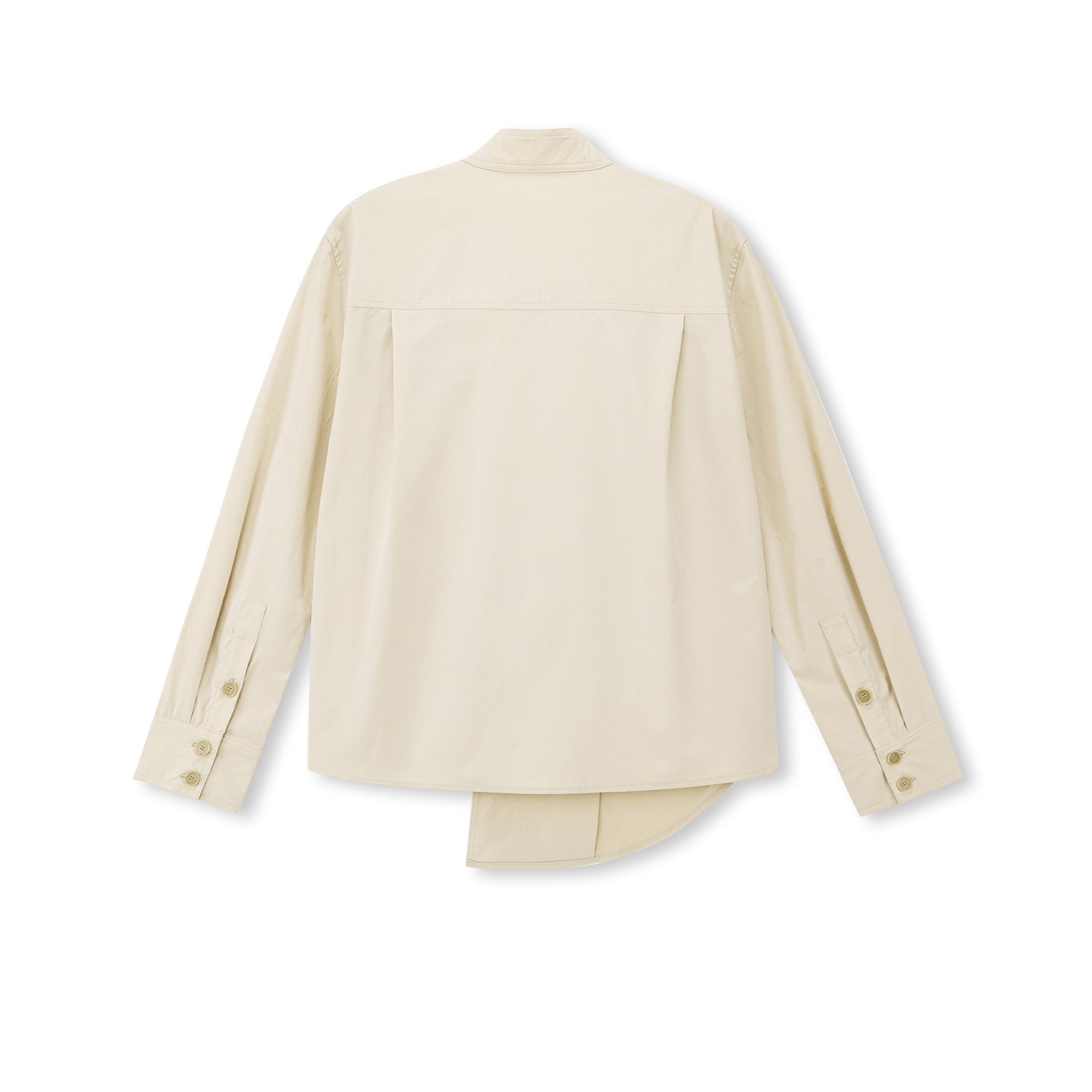 Asymmetric Stand-Collar Shirt
