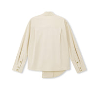 Asymmetric Stand-Collar Shirt