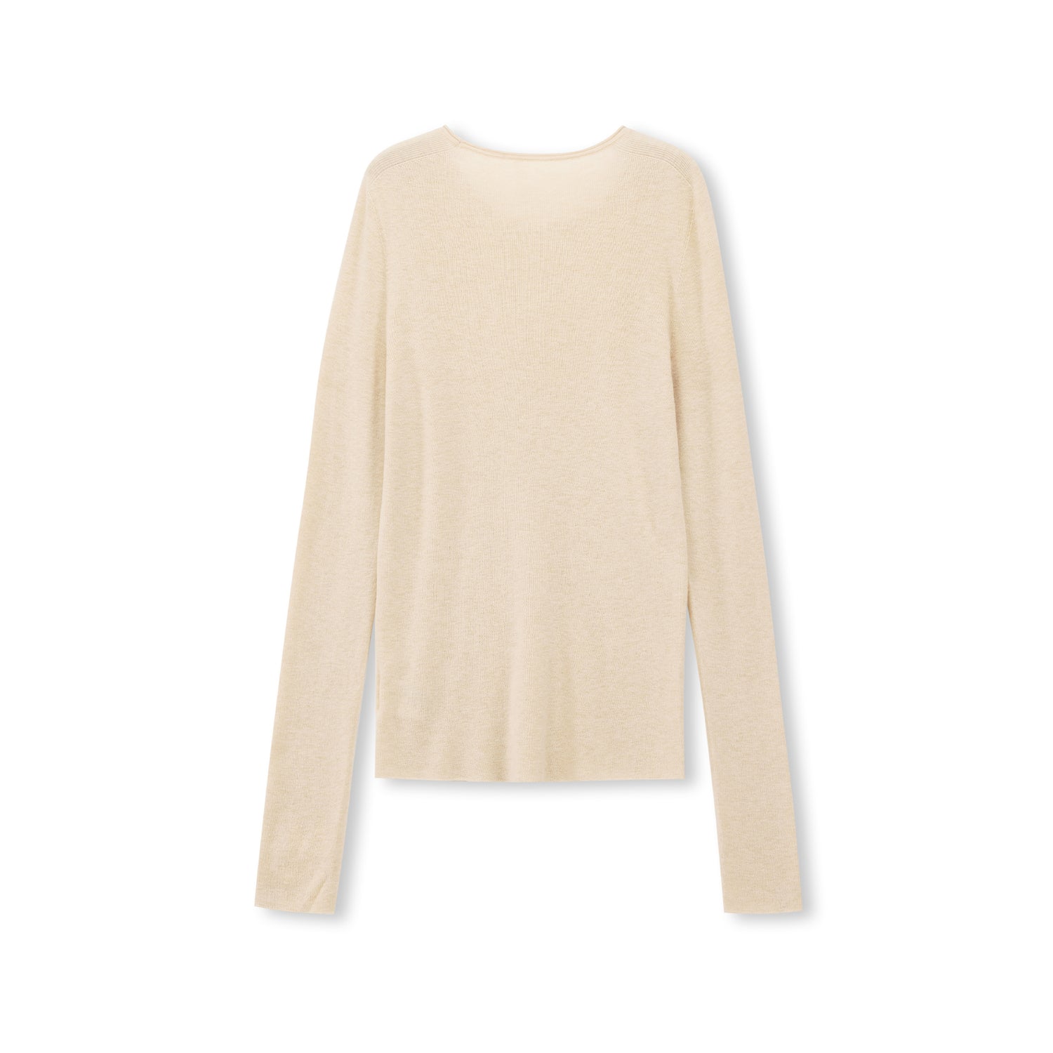Fine-Gauge Cashmere-Silk Blend Scoopneck Knit Top