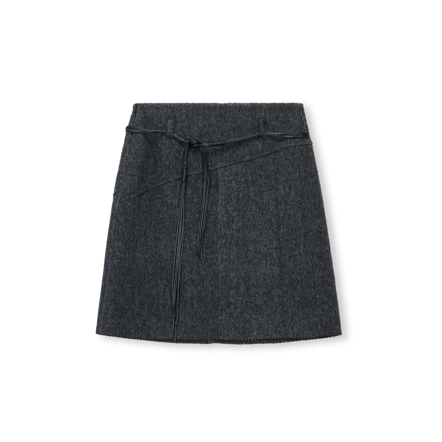Trace Wool-Alpaca A-Line Skirt