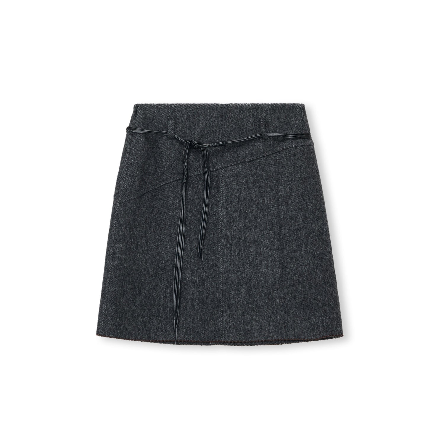 Trace Wool-Alpaca A-Line Skirt