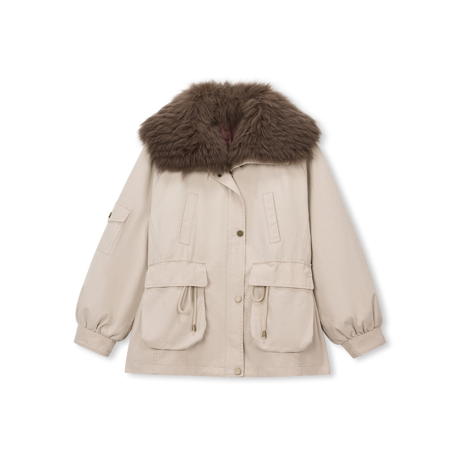 Minimal Fur-Trim Down Parka