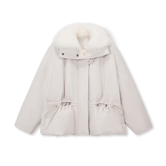 Aura Cashmere-Collar Down Parka