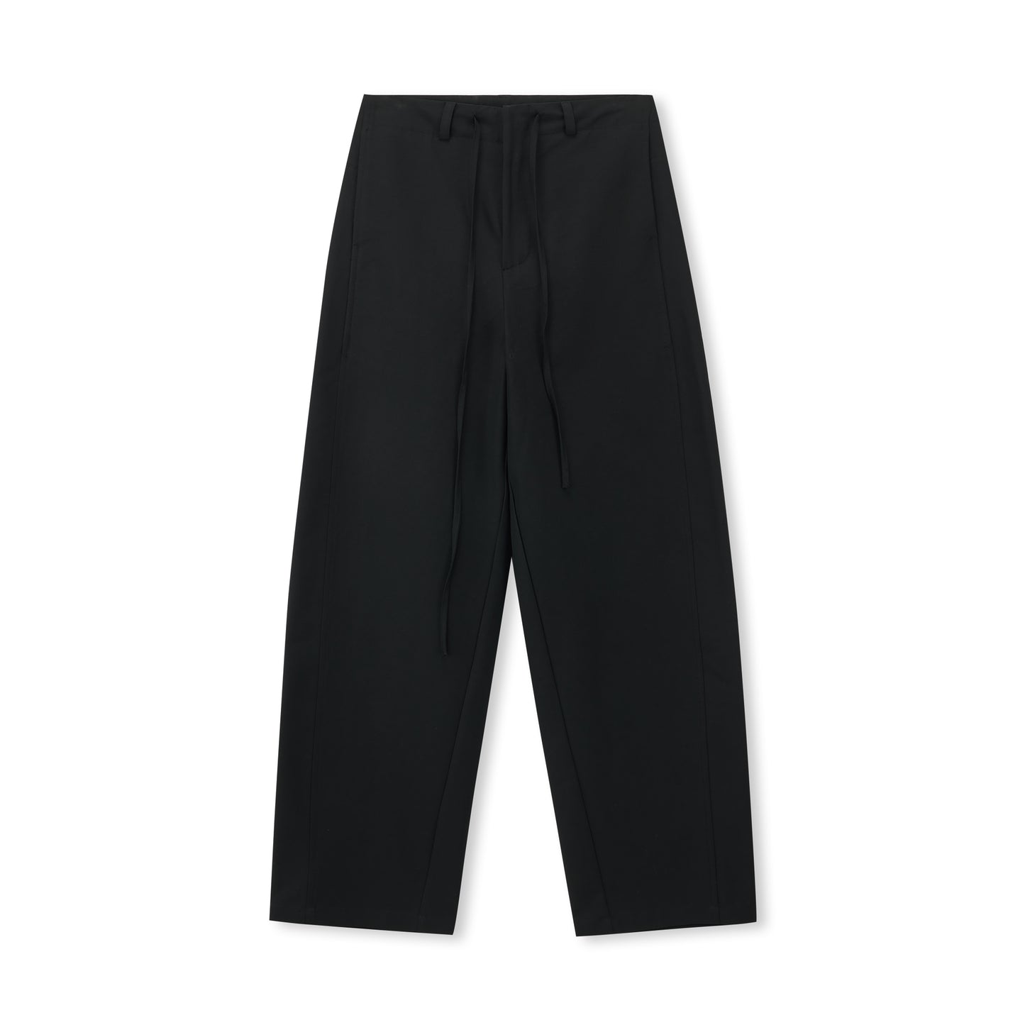 Tie-Waist Cotton-Blend Wide-Leg Pants