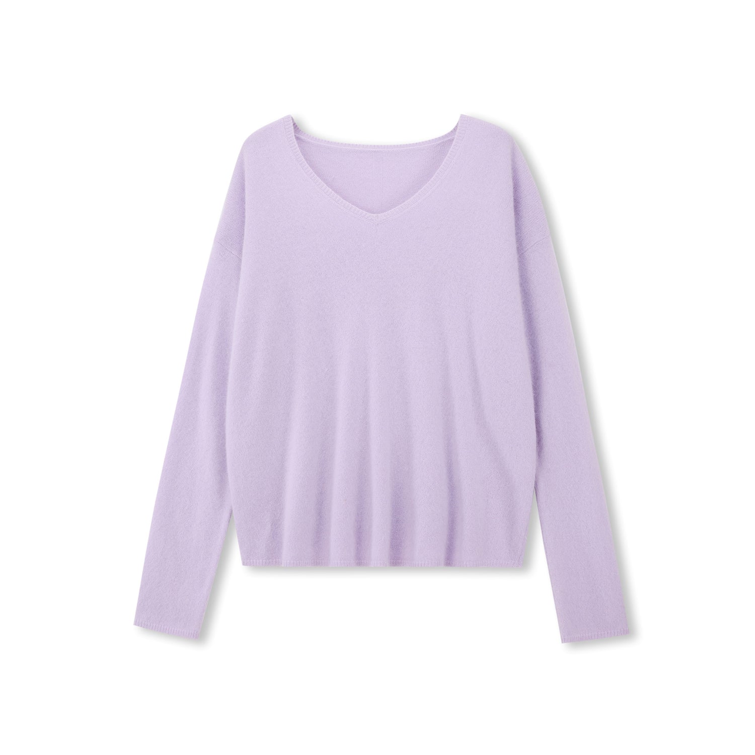 Brushed Wool-Blend V-Neck Sweater