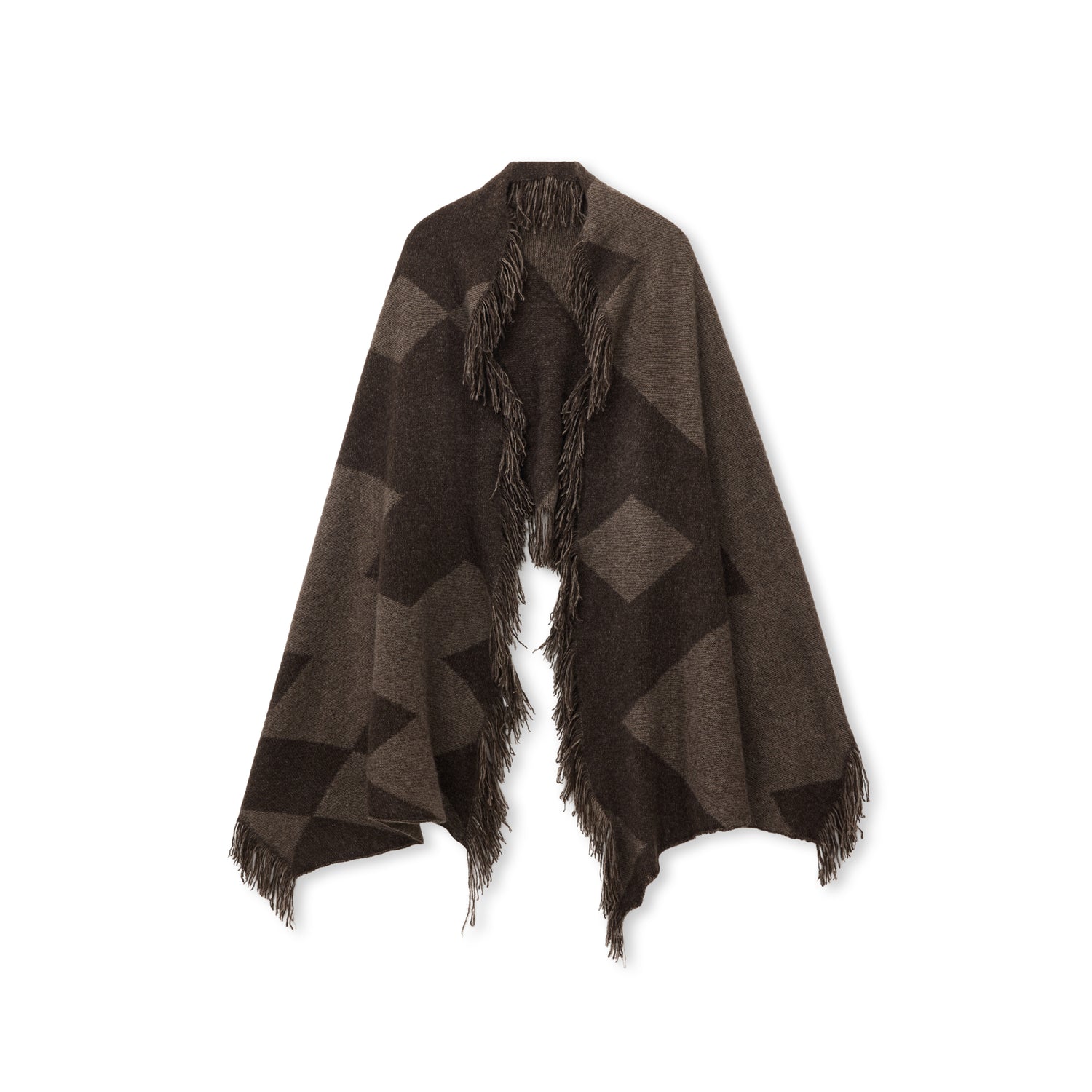 Geometric Yak Wool Cape Wrap