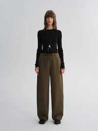 Tie-Waist Wide-Leg Pants