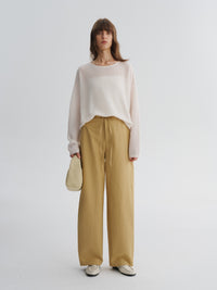 Tie-Waist Wide-Leg Pants