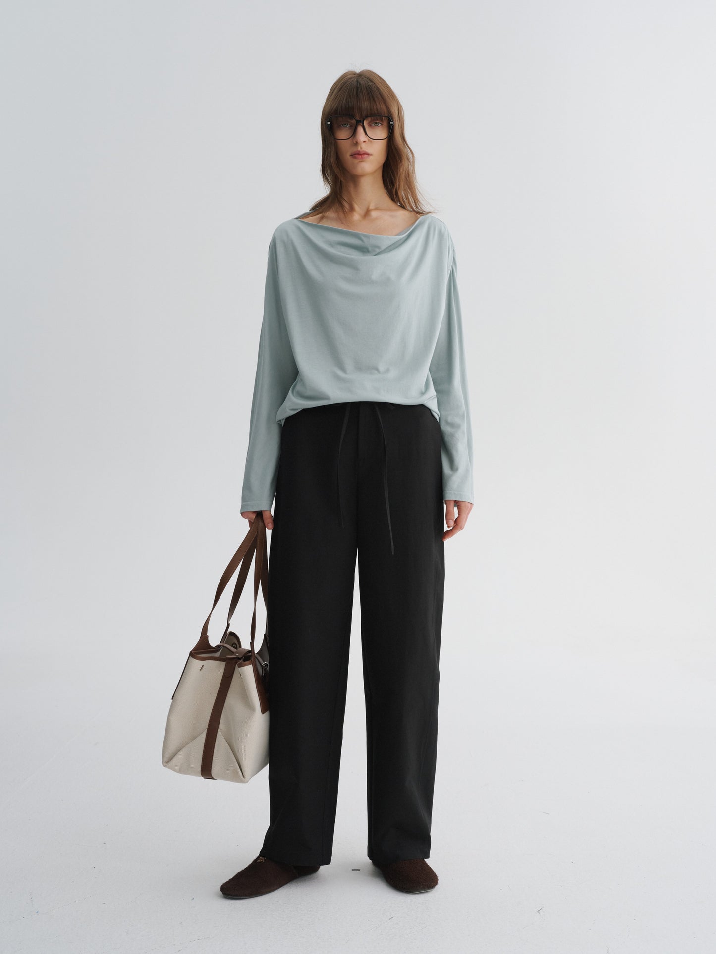 Tie-Waist Wide-Leg Pants