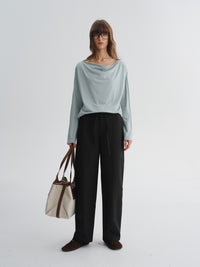 Tie-Waist Wide-Leg Pants
